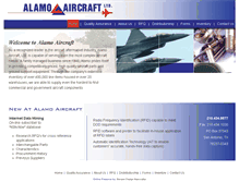 Tablet Screenshot of alamoaircraft.com